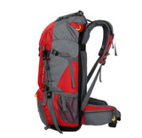 Esup 50L Camping Hiking Backpack Men with rain cover 45l+5l Lightweight Backpacking Backpack Travel Backpack (Red)