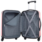 Travelers Club Chicago Hardside Expandable Spinner Luggage, Rose Gold, 22" Carry-On