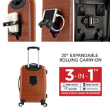 Wrangler 20" Piece USB Port Cup Holder Carry-On Luggage