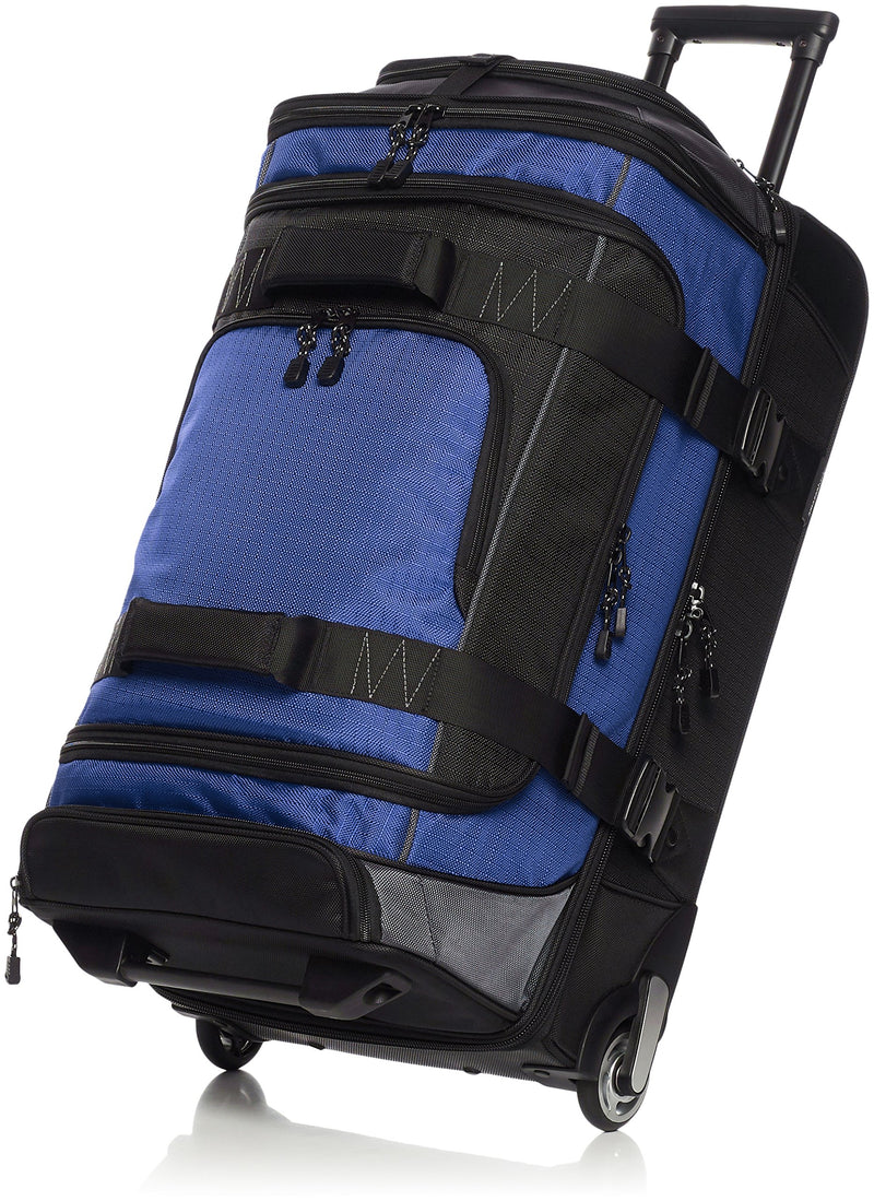 Amazon Basics Ripstop Wheeled Duffel, 30 Inch - Blue