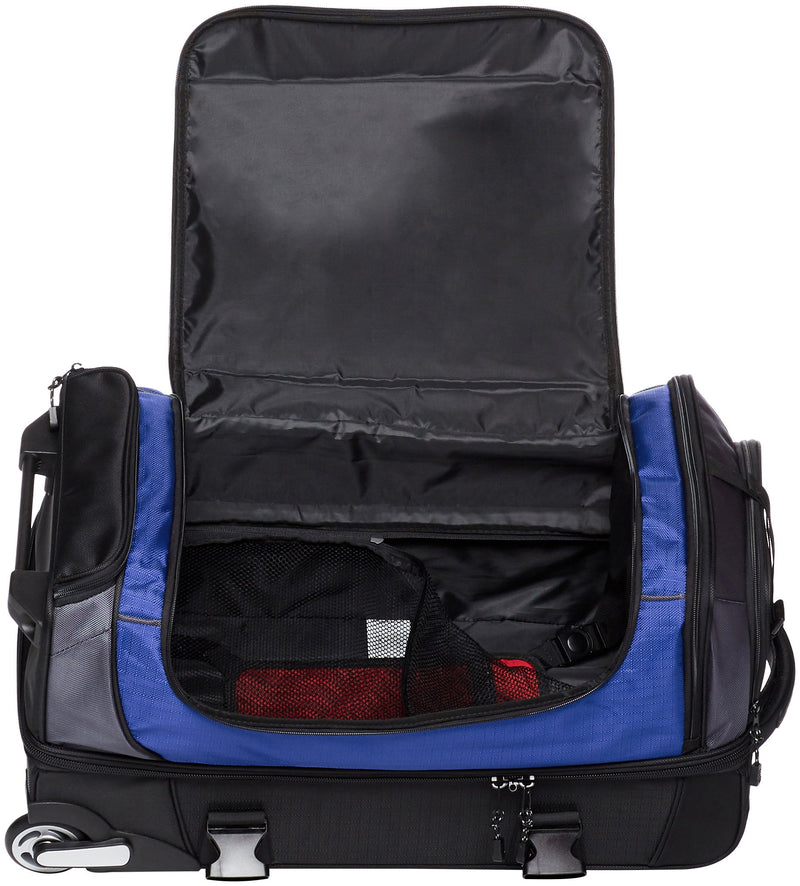 Amazon Basics Ripstop Wheeled Duffel, 30 Inch - Blue