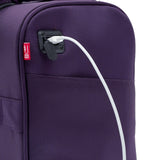 TPRC 15" Smart Underseat Carry-On Luggage with USB Charging Port, Purple