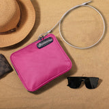 KOSMCCO Beach Locking Bag, 9x7.5 Inch Portable Safe for Phone, Wallet, Keys | Anti-Theft Locking Travel Pouch for Pool, Vacation (Rose Red)