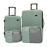 kensie Women's Hillsboro Luggage & Travel Bags Set, Green Granite, 4 Piece Set