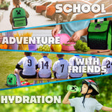 Minecraft Boys Backpack 5 Pc Gift Set with Creeper School Bookbag, Lunch Bag, Pencil Case, Water Bottle and Travel Daypack (Green)