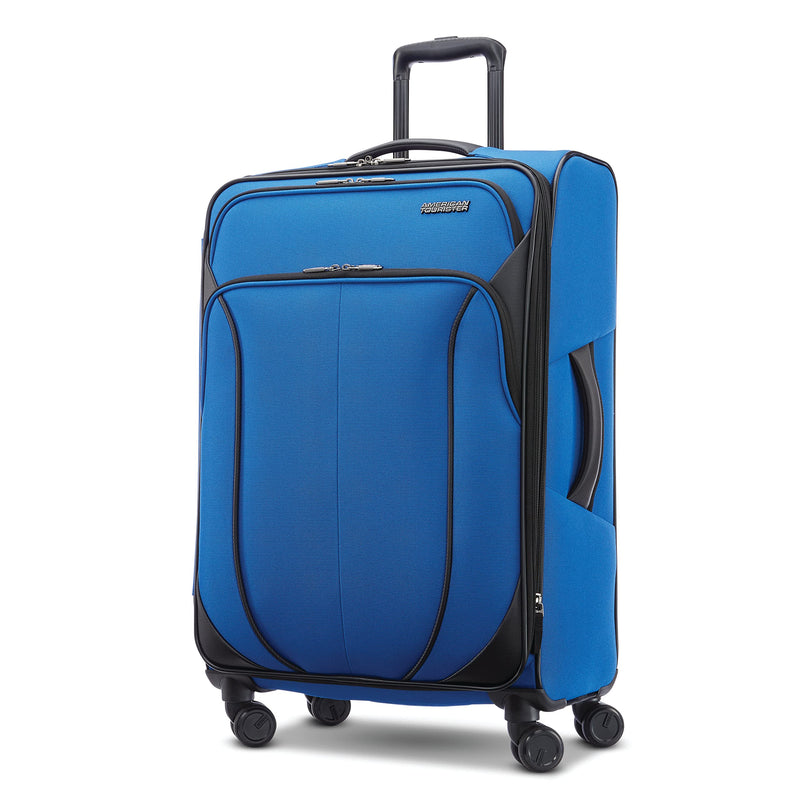 American Tourister 4 KIX 2.0 Expandable Softside Luggage with Spinner Wheels, 24 SPINNER, CLASSIC BLUE