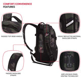SwissGear 3598 Backpack, Narrow Daypack, Ideal for Commuting and School, Camo/Green