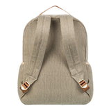 Roxy Party Waves Small Compact Backpack with Exterior Storage and Adjustable Straps - Parchment