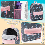 Disney Stitch Backpack for Girls Teens School Bag Kids Book Bag School Supplies Gifts (Navy/Pink)