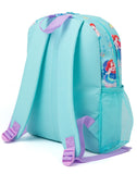 Disney The Little Mermaid Backpack Kids | Girls Ariel Sea Character Blue Rucksack | Luggage Sports School Bag Adjustable Straps | Princess Merchandise Gifts