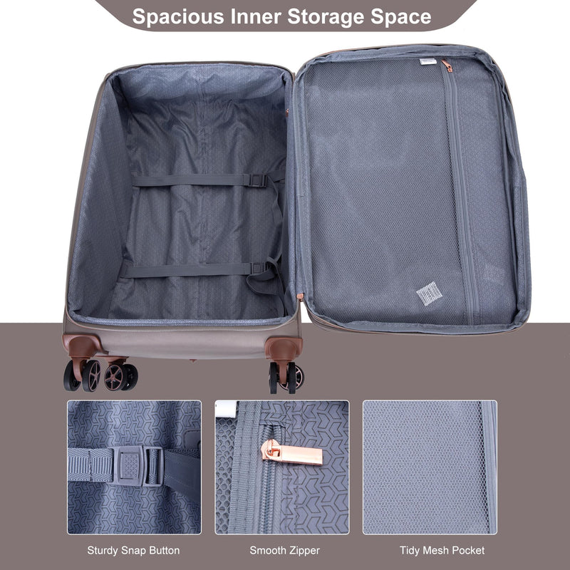 Travelhouse Luggage Set, Softside Suitcase 4-Piece (16/20/24/28), Expandable Lightweight Luggage Sets with Duffel Travel Bag,Suitcase with Double Spinner Wheels