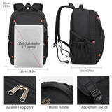 17.3 inch Laptop Backpack,Large Backpack Computer Bookbag Rucksack with USB Charging Port,Water Resistant Sturdy Backpack for Business College School Travel,Men Women Casual Daypack,Black
