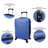 World Traveler VentureX Medium Checked Luggage, Hardshell Suitcase With Spinner Wheels - Dejuno Blue