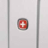 SwissGear 3750 Hardside Luggage with Spinner Wheels, Silver, Checked-Medium 23-Inch