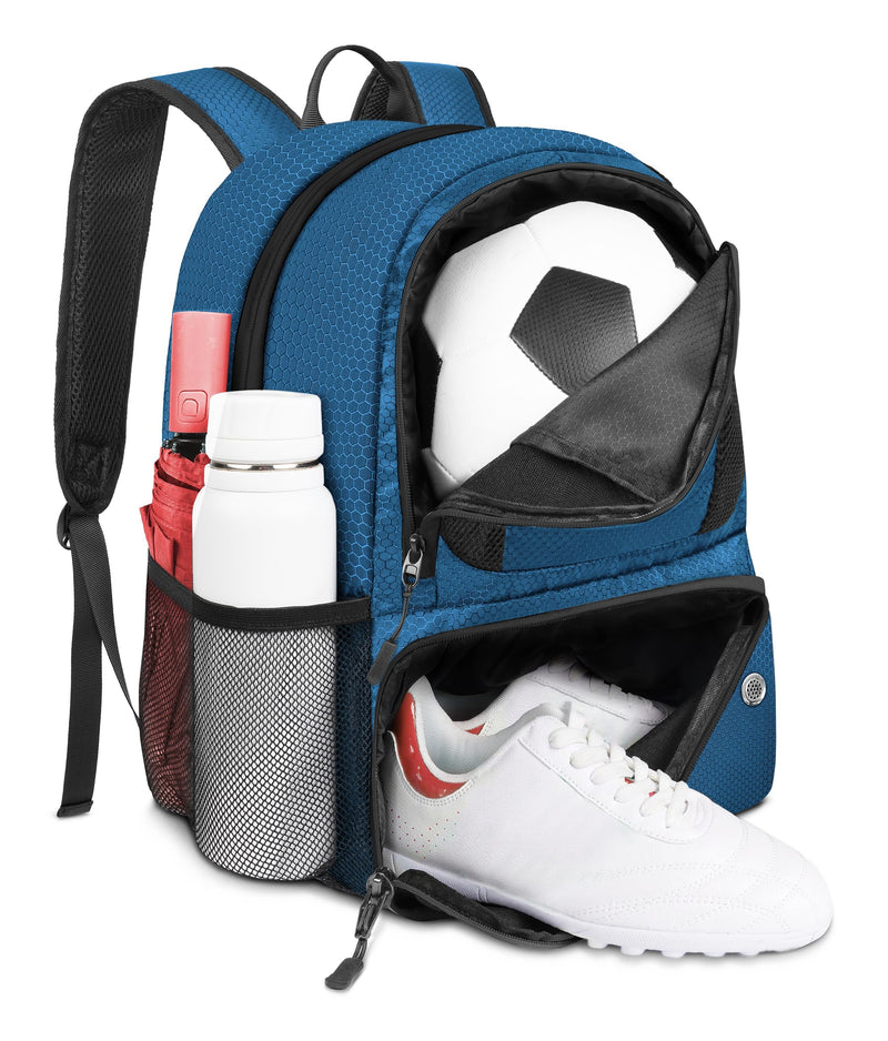 YOREPEK Soccer Backpack, Lightweight Soccer Bag with Ball Holder for Boys Girls Kids, Water resistant Sport Equipment Bags Fit Basketball Volleyball Football Accessories