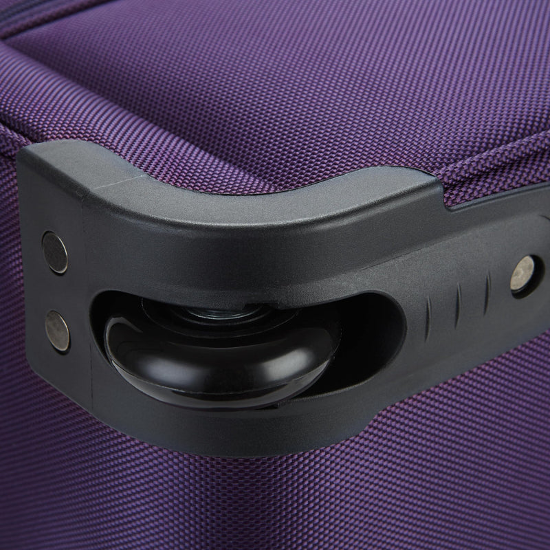 TPRC 15" Smart Underseat Carry-On Luggage with USB Charging Port, Purple