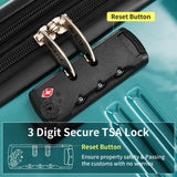 Merax Luggage Sets 3 Piece, Hardside Expandable Suitcase Set with Spinner Wheels, Lightweight Gradient Color Luggage 20+24+28 IN,Green+Yellow