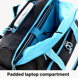 Olympia U.S.A. Deluxe Lightweight Rolling Overnighter Case Overnight Laptop Bag Weekender Travel Carry-On Suitcase Luggage with Wheels and Adjustable Push-Down Handle