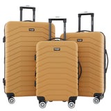 Wrangler Tahoe 3 Piece Spinner Luggage Set, Amber Gold