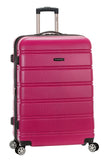 Rockland Melbourne Hardside Expandable Spinner Wheel Luggage, Magenta, Checked Large 28"