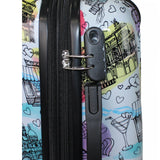 World Traveler Dejuno Parisian Landmarks 3-Piece Polycarbonate Expandable Spinner Luggage Set