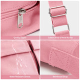 KALIDI FANCY FOREST Canvas Messenger Bag for Women Men, Large Crossbody Bag for College Work Travel Daily, Pink