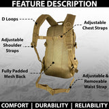 Deltic Prairie 25 Backpack - Hunting and Hiking Daypack, Rucking Backpack, Tactical, 25L Capacity
