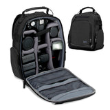 USA Gear Portable Camera Backpack for DSLR with Customizable Accessory Dividers, Weather Resistant Bottom and Comfortable Back Support | Backpacks4Less