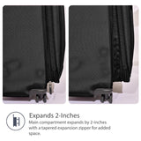 Travelpro Tourlite Softside 25" Expandable Luggage with 4 Spinner Wheels, Lightweight Suitcase, Checked Medium, Black