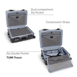TUMI 19 Degree Frame Continental 4 Wheel Carry-On - Lightweight Suitcase - Hard Shell Luggage - 21.8" X 15.8" X 9.0" - Black Textured
