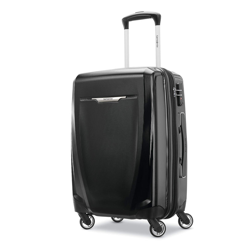 Samsonite Winfield 3 DLX Hardside Expandable Luggage with Spinners, Black, Carry-On 20-Inch