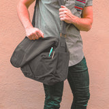 Sweetbriar Classic Vintage Messenger Bag - Original Heavyweight Cotton Canvas Shoulder Bag with Upgraded Features