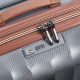 DELSEY PARIS St. Tropez Hardside Expandable Luggage with Spinner Wheels, Graphite, Checked-Medium 24 Inch