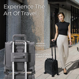 Briggs & Riley Cabin Spinner - Carry On Luggage for Travel, Suitcases with Wheels, Softside Rolling Bag for Men & Women, Fits Under Plane Seat, Interlocking Handle - Baseline Collection, Steel Gray