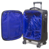Dejuno Executive New Generation 3-Piece Spinner Luggage Set with USB Port, Black,3-Piece Set,2006DJ-BLACK