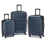 Samsonite Omni PC Hardside Expandable Luggage with Spinner Wheels, Teal, Checked-Medium 24-Inch
