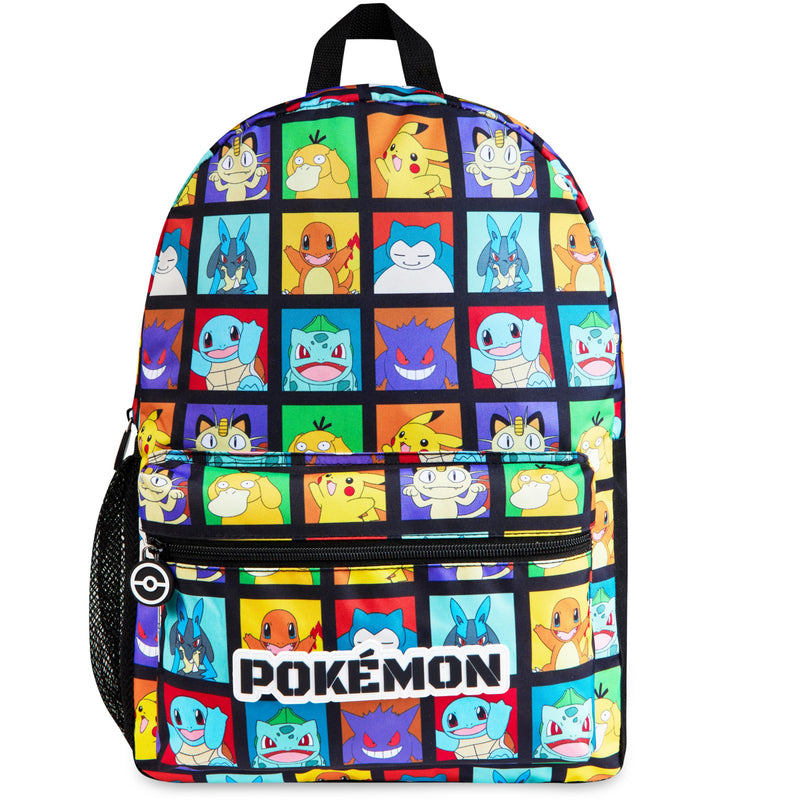 Pokemon Backpack for Kids Teens Pikachu Anime School Bag Daypack Backpacks for Daycare Sports School Supplies Gifts for Kids (Multi)