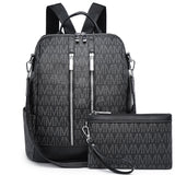 VANSARTO Backpack Purse for Women Vegan Leather Travel Backpack with Wristlet, Designer Convertible Shoulder Bag Satchel Handbag, Lightweight Fashion Backpack with Wide Strap (Black)