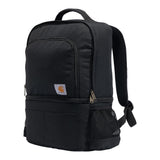 Carhartt Insulated 24 Can Two Compartment Cooler Backpack, Fully-Insulated Base, Durable Water-Resistant for Camping, Beach & Travel, Black
