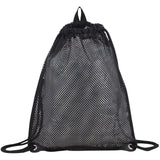 Eastsport Sport Lightweight Mesh Beach Bag Drawstring Sackpack Backpack for Travel, Gym, College, Shopping, Black