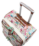Lily Bloom Design Pattern 28" Luggage Softside Expandable With Double Spinner Wheels, Large Lightweight Suitcase Checked Bag For Women