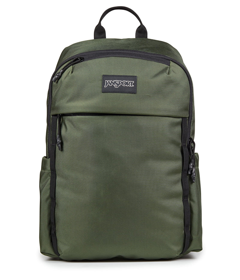 JanSport Venture Daypack – Travel Pack With Large Main Compartment, Padded Laptop Sleeve, Dual Water Bottle Pockets, and Attachment Buckles, Cargo Green