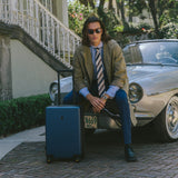 LEVEL8 Luminous Carry On Luggage 20" Inch with Laptop Backpack-Blue