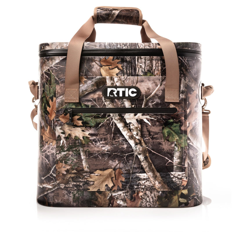 RTIC Soft Cooler 50 Can, Insulated Bag Portable Ice Chest Box for Lunch, Beach, Drink, Beverage, Travel, Camping, Picnic, Car, Trips, Floating Cooler Leak-Proof with Zipper, Camo