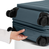 Away Softside Carry-On Suitcase, 22 Inch Expandable High-Strength Nylon Luggage With Spinner Wheels, Meets Requirements for Most Major Airlines, Coast Blue