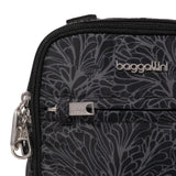 Baggallini Securtex Anti-Theft Mini Everything Crossbody Bag, 6.3"x8.25" RFID, Locking Zippers & Cut-Resistant Strap