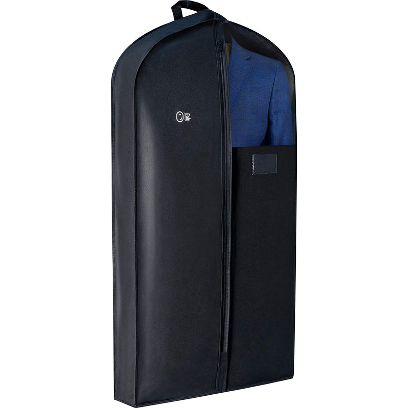 Luxury Storage Garment Bag for Men Suit, Long Women Dress, Tuxedo, Uniform | 47 Inch + 5 Inch Side Gusset | Hanging, Breathable, Foldable Clothes Cover and Protector