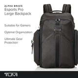 TUMI - Alpha Bravo Pro Large Backpack - Expandable Travel and Commute Gaming and Tech Bag - Fits up to 15" Laptop - Black