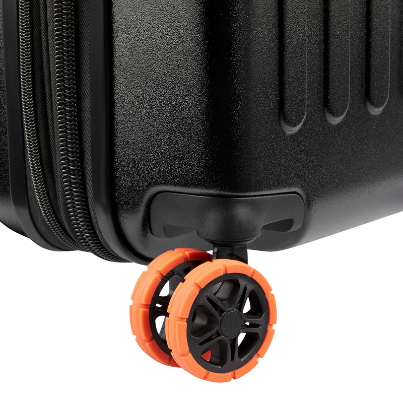 Jeep JH002B Hardside Expandable Luggage with Spinner Wheels, Black, Carry-On 19 Inch