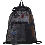 Eastsport Sport Lightweight Mesh Beach Bag Drawstring Sackpack Backpack for Travel, Gym, College, Shopping, Black